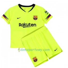 Koszulka FC Barcelona Dziecięcy Wyjazdowe Koszulki Piłkarskie 2018/19 Krótki Rękaw